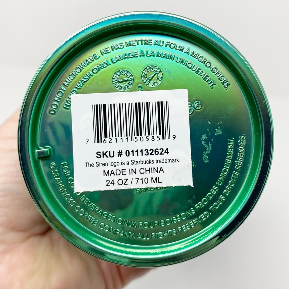 STARBUCKS IRIDESCENCE GREEN TUMBLER - Picture 7 of 9